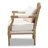 Canley French Provincial Upholstered Whitewashed Wood Armchair