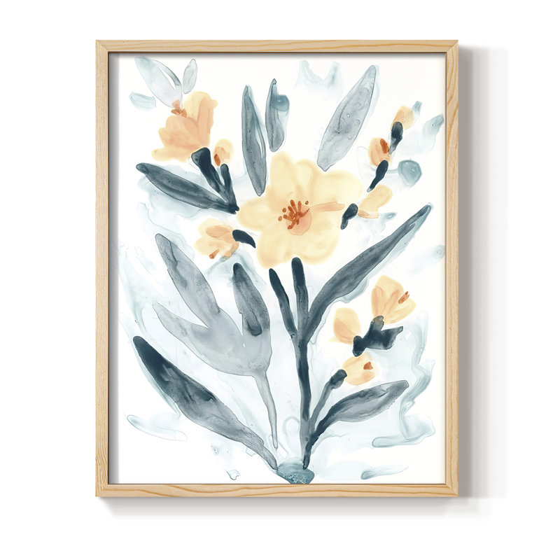"Bouquet indigo et rosé II", Naturel, H 15 po x l 12 po