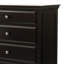 Commode 5 tiroirs noire Dontai