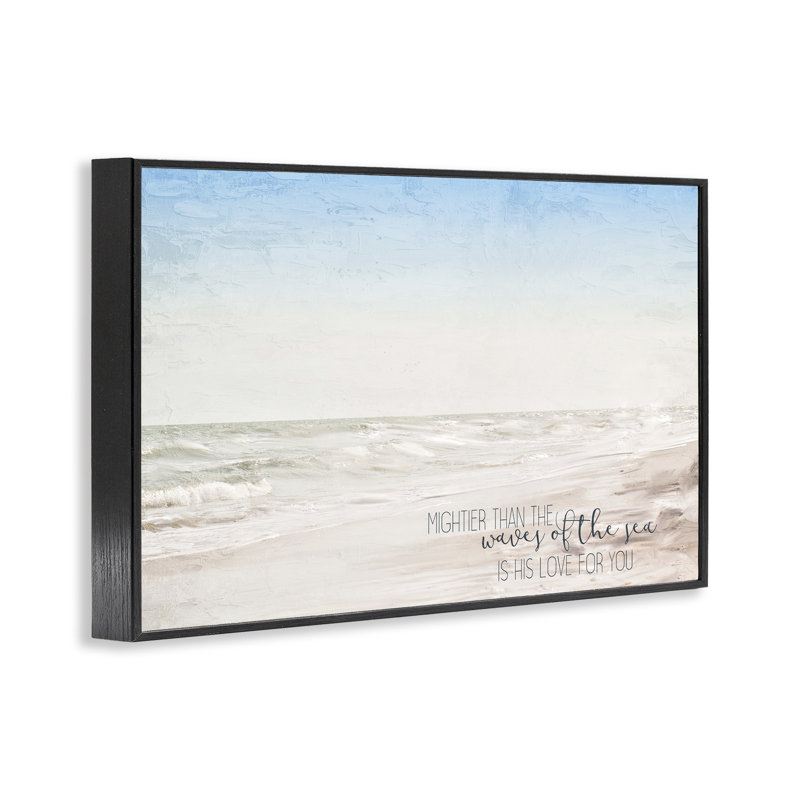 «Mightier Than the Waves», art de la giclée encadré par Kim Allen, H 16 po x l 24 po, Giclée encadrée noir minuit