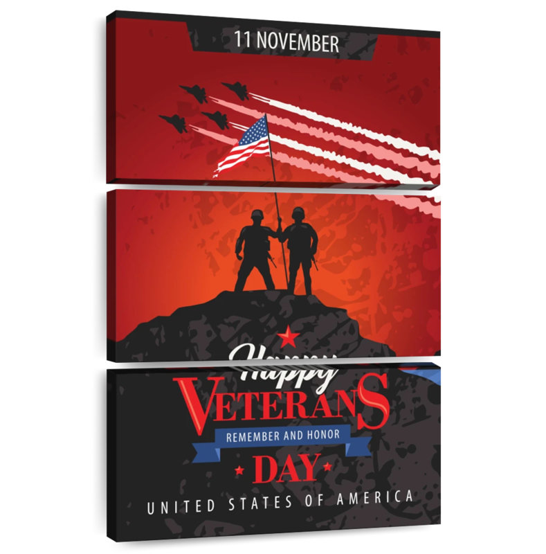 Lelend US Veterans Day Greeting, 57" H x 36" W