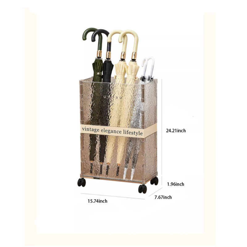 Plastic Freestanding Umbrella Stand, Cream