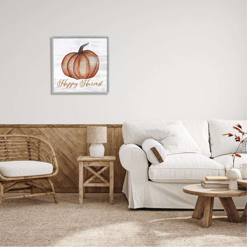 «Happy Harvest Pumpkin Country» à -311, H 24 po x l 24 po x P 1,5 po, Estampe numérique Farmhouse