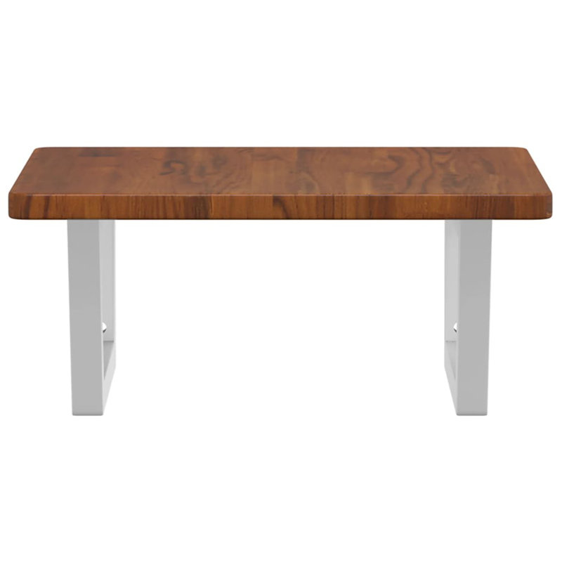 Arielmarie 50cm Solid Wood Bathroom Vanity Top, Dark Oak/White