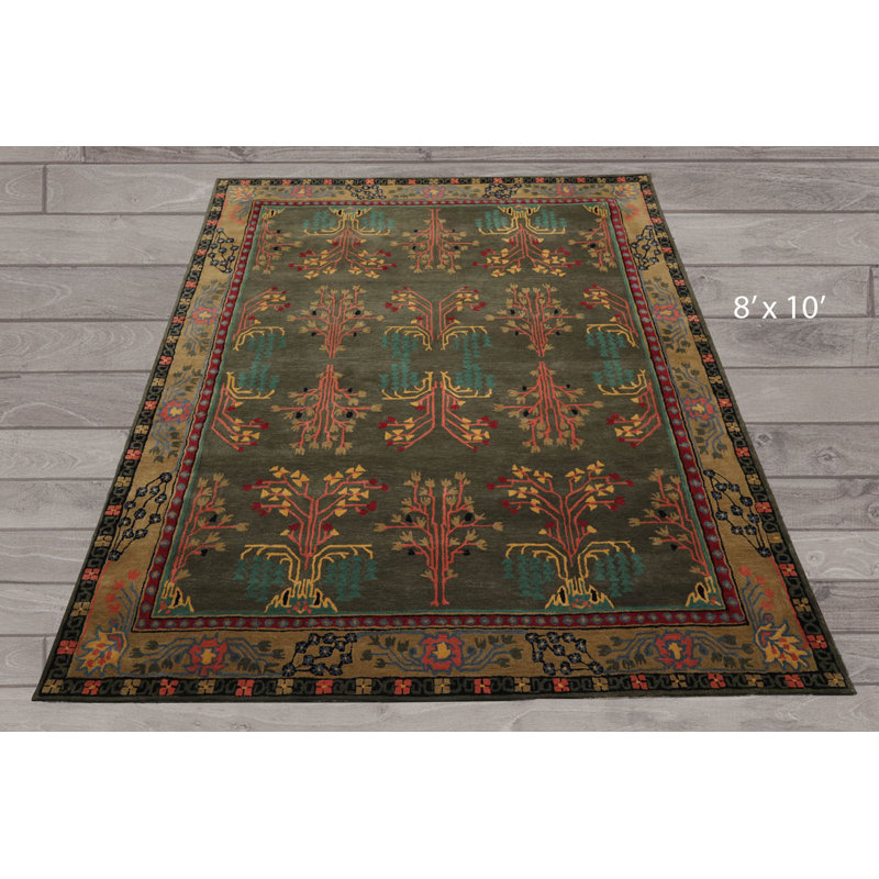 Rectangle Pavol Oriental Handmade Tufted Wool Area Rug, Rectangulaire 8 pi x 10 pi