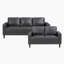 Eric Mid Century Faux Leather 2-Piece Living Room Set with Exposed Tapered Legs, Pocket Coils & Durable Frame-31321203