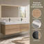 Meuble-lavabo mural 72 po, 4 tiroirs en chêne brut, 4 tiroirs (36 po x 2)