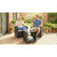 Outsunny 3 Piece Rattan Bistro Set with 2 Tier Glass-Top Table-1969954633