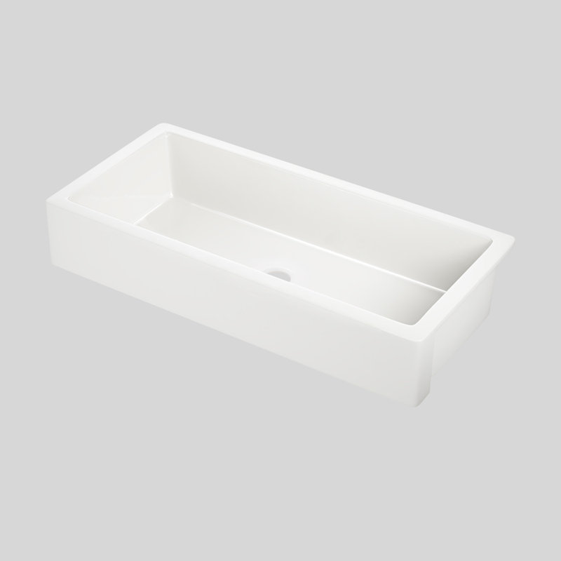 Single Bowl Fireclay Kitchen Sink, 8" H x 37" L x 19" W