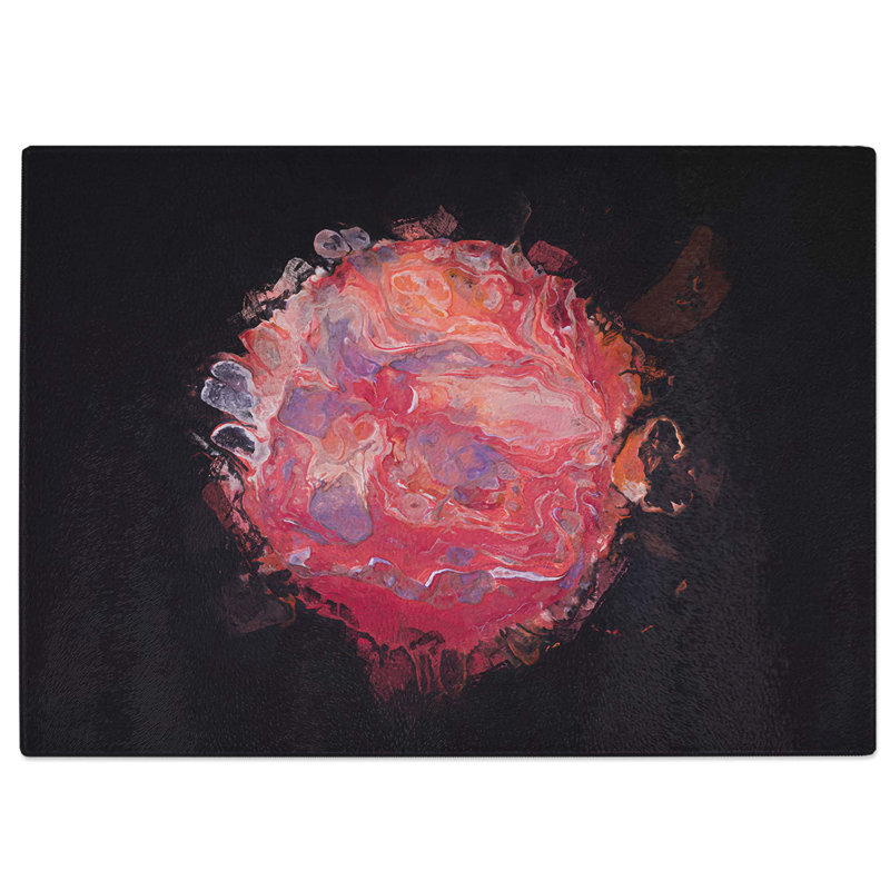 Tempered Glass View of Love in Abstract Chopping Board, 39 cm W x 28.5 cm L