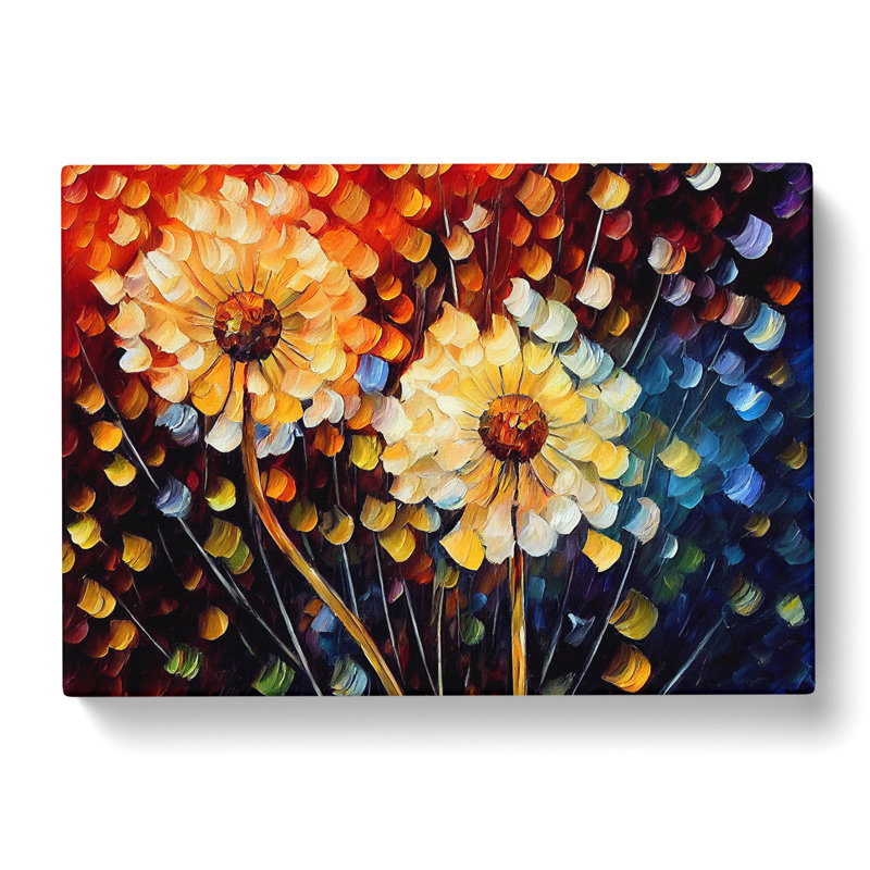 Dandelion Flowers - Wrapped Canvas Painting, 40cm H x 60cm W x 3cm D