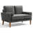 Modern 47.6-inch mini model velvet two-seater sofa-253614260