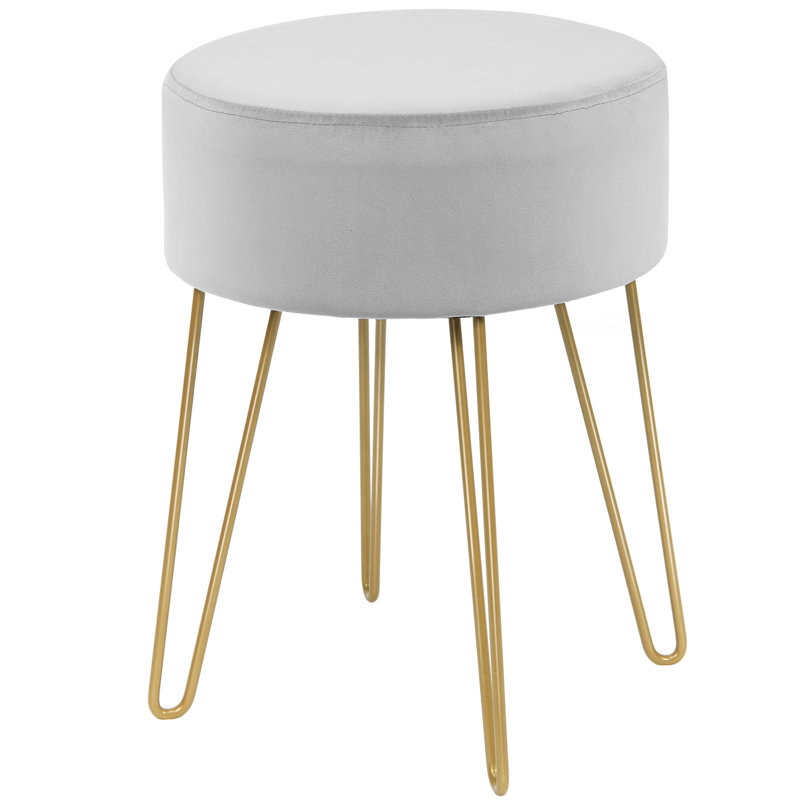 Rudd Steel Accent Stool, White
