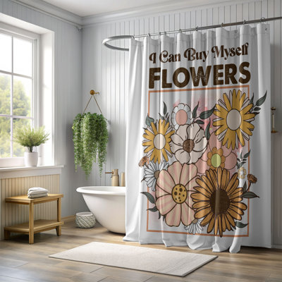 Markeda Floral Shower Curtain