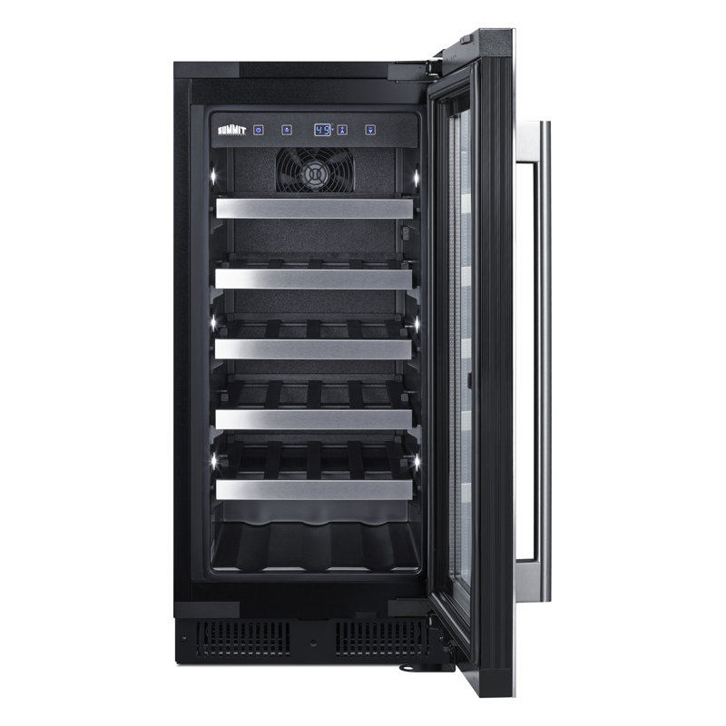 Stainless Steel 23-Bottle Single Zone Wine Refrigerator with Glass Door