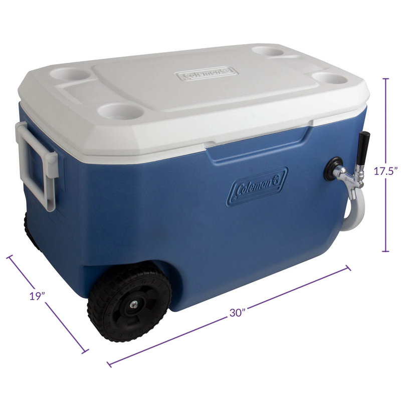 Kegco 2 cu. ft. Blue Single Tap Half Barrel (Full Size) and Mini Keg Freestanding Kegerator with Door Lock and Adjustable Temperature for Commercial Use