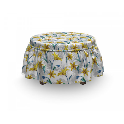 Housse pour repose-pieds fleur lily fleurs