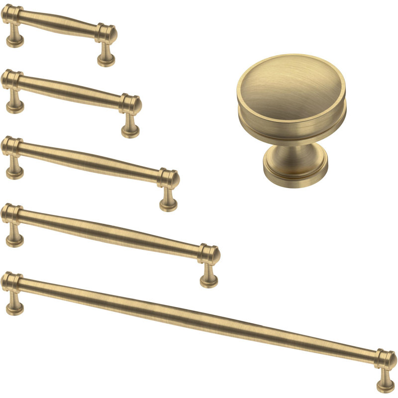 Champagne Bronze 3.75'' Bar Pulls with Mounting Hardware Set