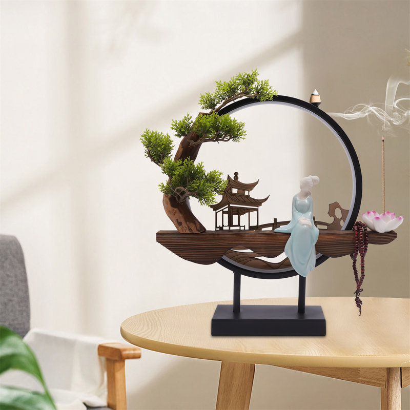 Tymere Ceramic Backflow Incense Holder with LED Light