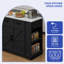  Armoire de cuisine portative 47,2 po en acier inoxydable avec îlot de cuisine et prise électrique-1278387667