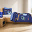 Ensemble d'édredon 4 pièces pour lit simple, bleu marine