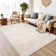 Machine Washable Medallion Floral Area Rug(Beige)
