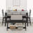 4-Piece Dining Table Set For 4, Kitchen Table With Pu Upholstered Bench and 2 Dining Chairs-114216663