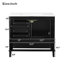 Meuble-lavabo simple avec plateau en céramique Shalimar, armoire de rangement moderne avec porte à fermeture douce et structure en bois massif, style autoportant-728183009-734106710