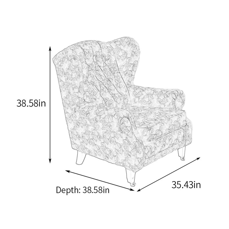 Fauteuil inclinable Itsuo, Rouge / bleu clair