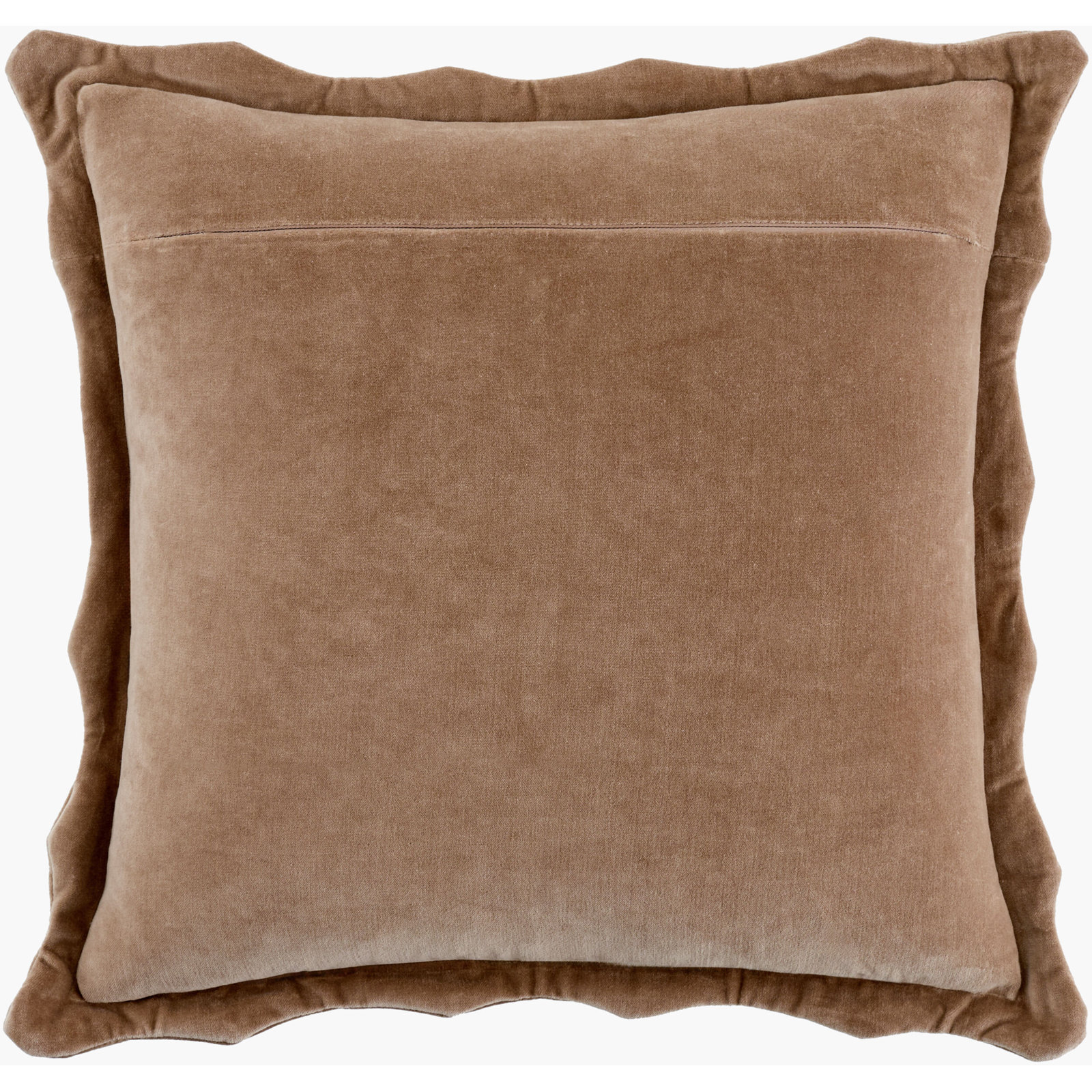 Collier Cotton Pillow Cover, 22"H x 22"W, Polyester, Brown