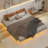 Modern Low Profile Platform Bed With LED Lights-722566746-729449580
