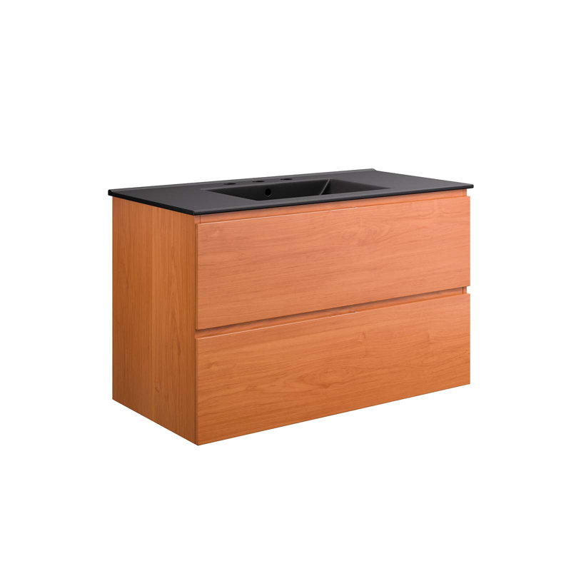 Meuble-lavabo mural 36 po Modway Scenic, Noir