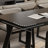 Black Rectangular Solid Wood Dining Table-2013652832