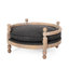 Lit pour animal de compagnie contemporain de taille moyenne l 27,96 po x P 15,78 po, revêtement, garniture cloutée, 100%, couleur gris anthracite moyen