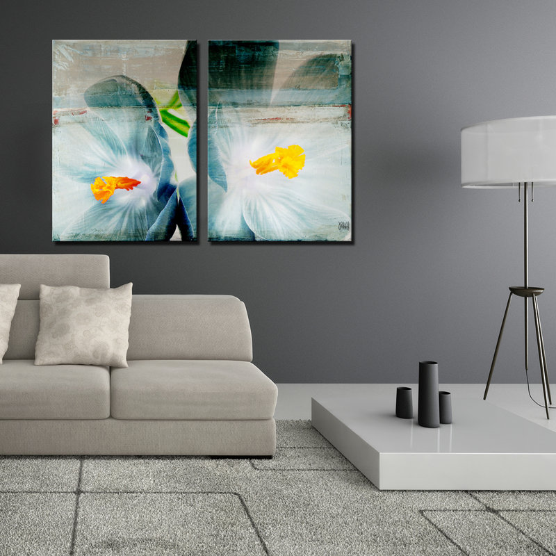 «Painted Petals XX» par Tristan Scott - ensemble de 2 reproductions d'art graphique sur toile tendue