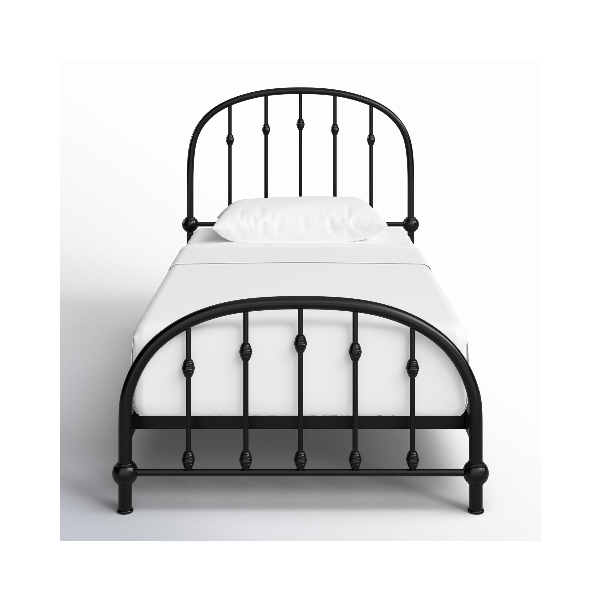 Wadsworth Metal Bed, Black, Twin