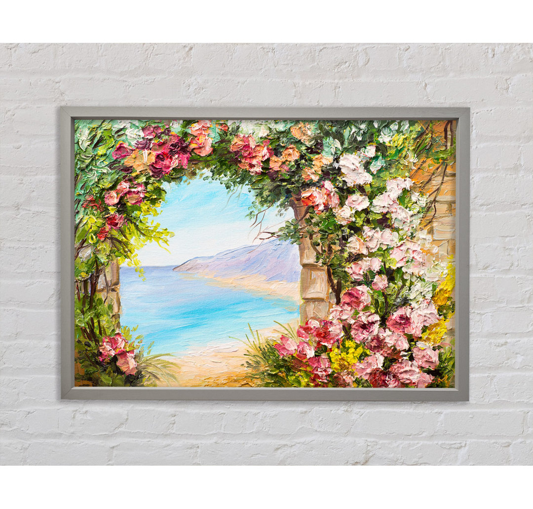 Floral View Of The Cove Aquarell - Einzelner Bilderrahmen Kunstdrucke auf Leinwand