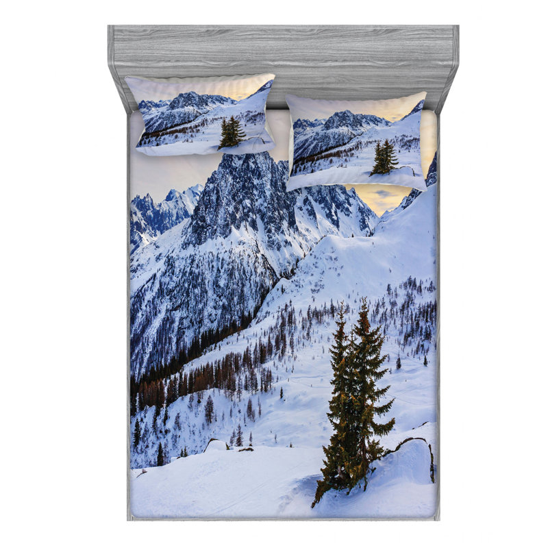 Microfiber Sheet Set, Queen Sheet Set with Fitted Sheet