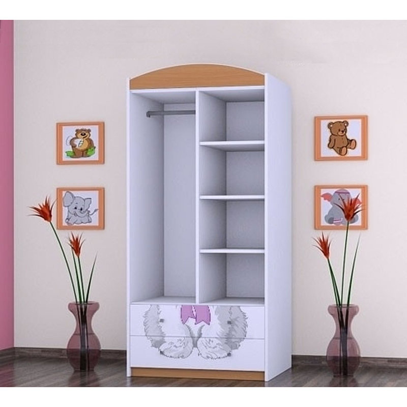Nieto 2 Door Wardrobe, Brown