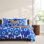 Mairmekko Unikko Blue Cotton Reversible Duvet Cover Set
