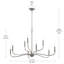 Ilia 9-Light Brushed Nickel Two-Tier Chandelier-127380292