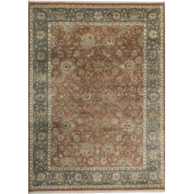 Tapis ivoire et ivoire noué à la main de haute qualité