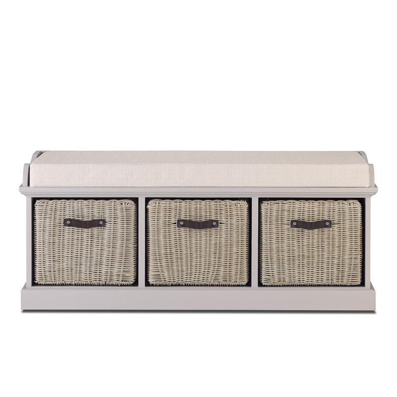 Anjou Upholstered Storage Bench, Truffle/Brown