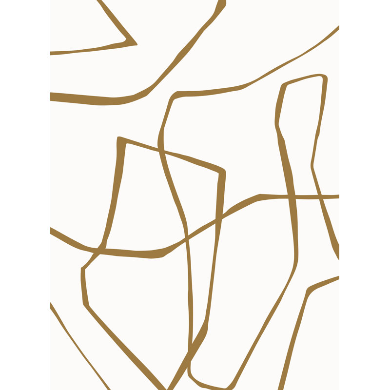Carreau de papier peint Cassanova, L 2 pi x H 18 pi, Or