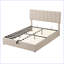 Lit plateforme tapissier moderne avec système de rangement hydraulique-579971017-579971018