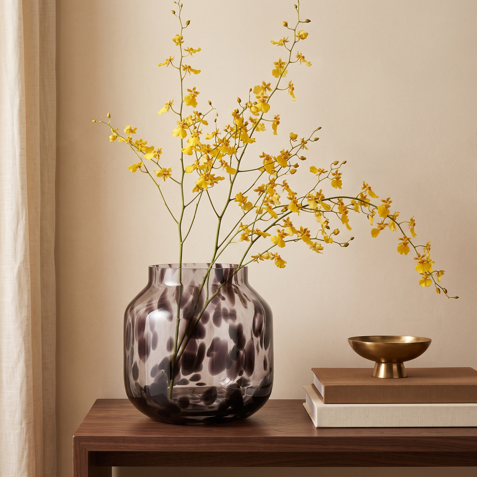 Goldia Table Vase, 10.45" H x 10.25" W x 10.25" D, Purple