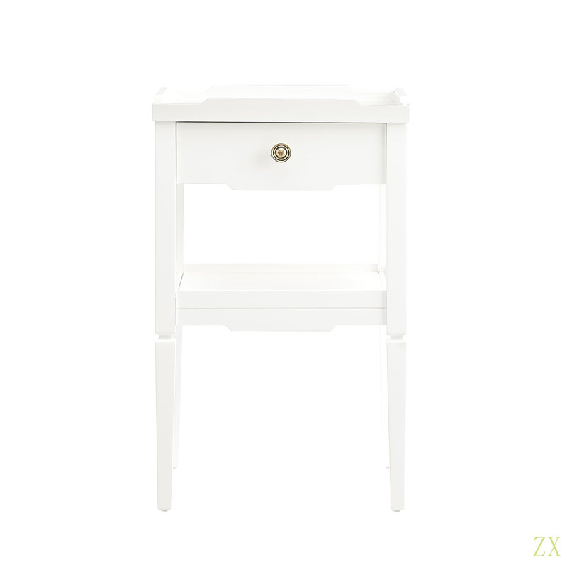 Table de chevet 1 tiroir Foley, Blanc