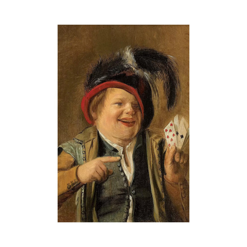 A Card Player by Judith Leyster - Wrapped Canvas Print