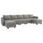 U shaped Corner Modular Sectional Reversible Sofa Couch with Storage Seat-1364305909