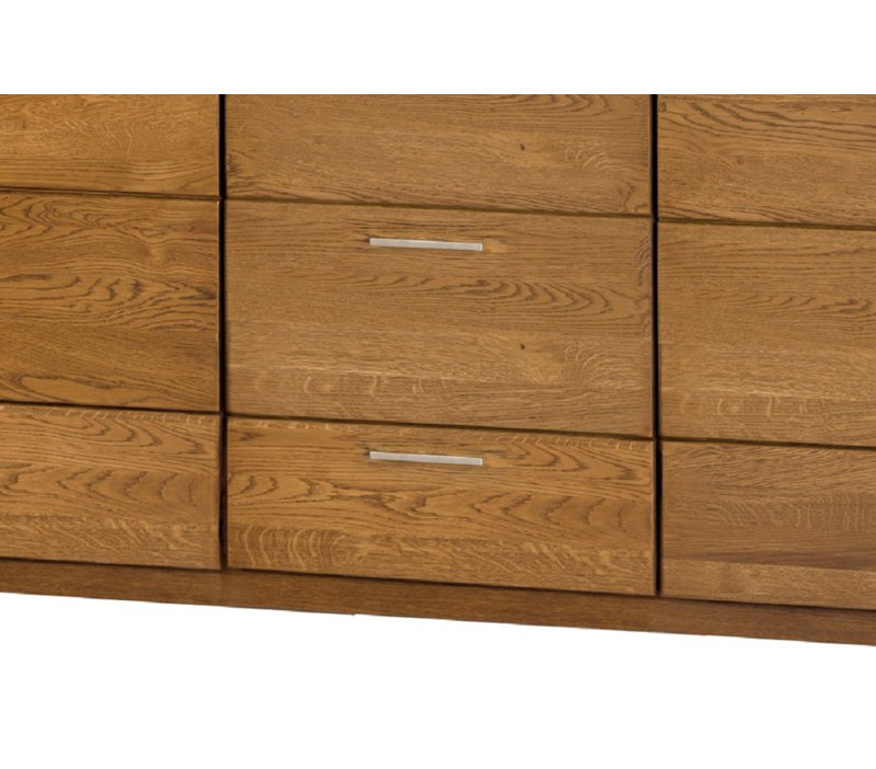 VELVET Manufactured + Solid Oak Wood 2-Door 3-Drawer Sideboard